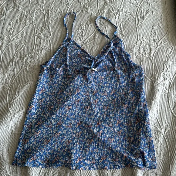 Mango Blue Ruched Camisole Top - Picture 5 of 5